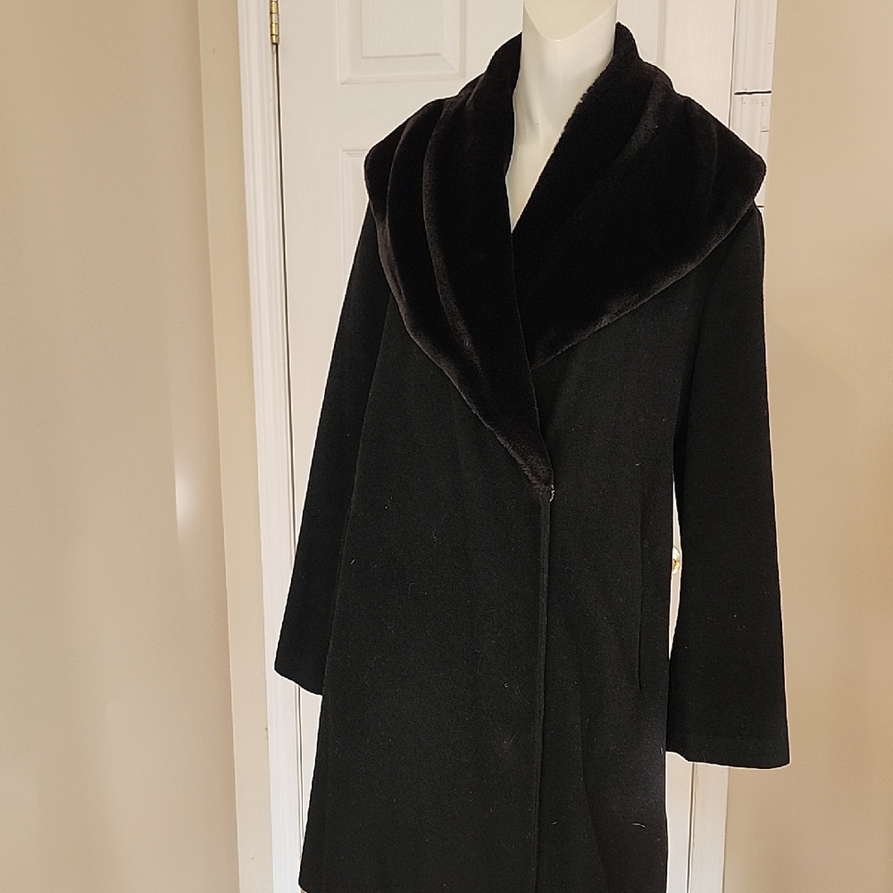 Sophisticated Black Women's Pea Coat
